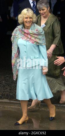 Camilla, Duchess of Cornwall visits the Duchy College at Stoke Climsland, east Cornwall on May 11, 2007. Stock Photo