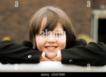 Little Jimmy Osmond of 'Long Haired lover from Liverpool' fame during a tour of the UK in the early 1970s. Stock Photo