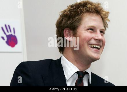 Prince Harry smiles during the WellChild Childrens' Health Awards ceremony in London. Stock Photo