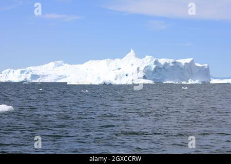 Amazing iceberg scenery in Disko Bay Stock Photo
