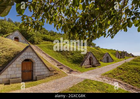 Gombos-hegyi pincesor in Hercegkut, UNESCO site, Great Plain, North Hungary Stock Photo