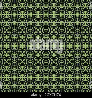 Yellow and black ethnic seamless geometric pattern Stock Photo