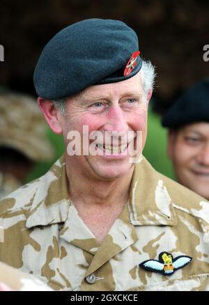 The Prince of Wales visits the Seria Garrison in Brunei for part of the royal Far East Tour. Stock Photo