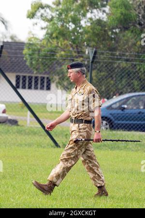 The Prince of Wales visits the Seria Garrison in Brunei for part of the royal Far East Tour. Stock Photo