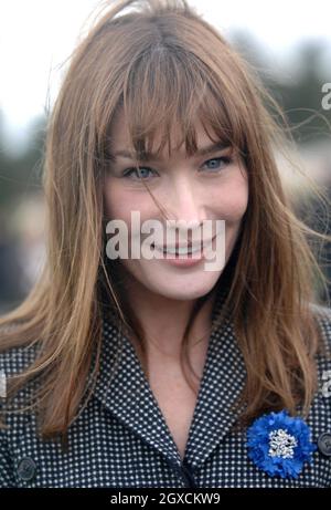 Carla Bruni Sarkozy Attends The Military Cemetary In Verdun France To Commemorate The Th