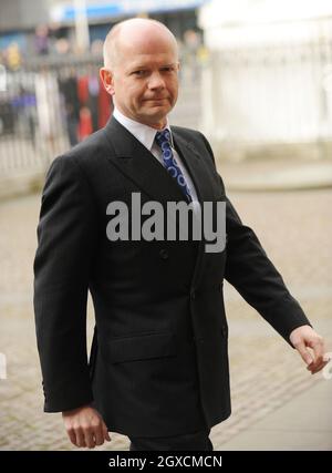 Shadow Foreign Secretary William Hague arrives for the Commonwealth Day Observance Service at Westminster Abbey in London. Stock Photo