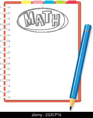 Blank math template with math tools and elements illustration Stock ...