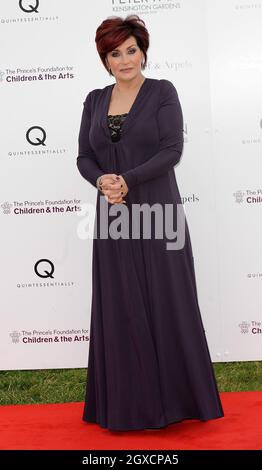 Sharon Osbourne arrives for a gala performance of Peter Pan in aid of The Prince's Trust Foundation for Children & The Arts at Kensington Gardens in London. Stock Photo