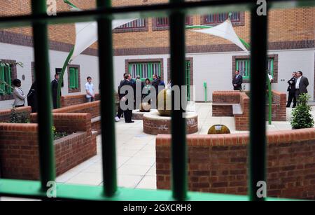 (HRH) His Royal Highness the Prince of Wales (Charles), Visits Belmarsh (HM Prison) in south east London to see inmates take part in activities to help encourage rehabilitation, London Stock Photo