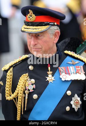 Prince Charles, Prince of Wales attends a Service of Commemoration to mark the end of combat operations in Iraq at St Paul's Cathedral on October 9, 2009 in London, England. Stock Photo