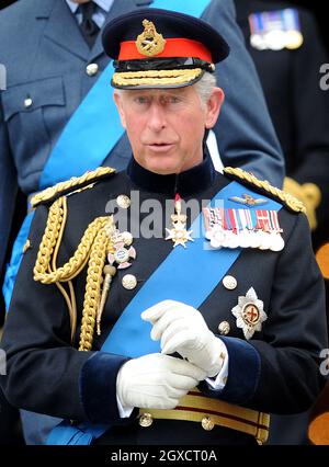 Prince Charles, Prince of Wales attends a Service of Commemoration to mark the end of combat operations in Iraq at St Paul's Cathedral on October 9, 2009 in London, England. Stock Photo
