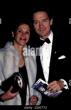 British actor Anthony Andrews with wife Georgina attend the UK premiere of Al Pacino's documentary drama 'Looking for Richard' in London. Stock Photo