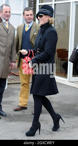 Zara Phillips on the last day of the 2010 Cheltenham Festival Of Racing. Stock Photo