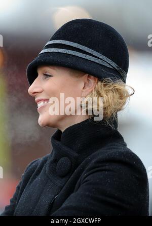 Zara Phillips on the last day of the 2010 Cheltenham Festival Of Racing. Stock Photo