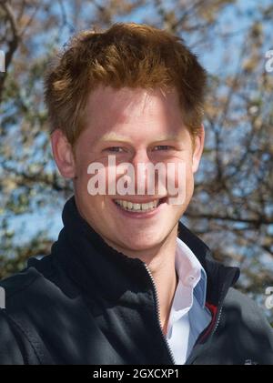 Prince Harry visits the Mokolodi Education Centre in Gaborone, Botswana on June 15, 2010. The Princes are on a joint tour of Southern Africa and will visit projects supported by their respective charities, Tusk Trust (Prince William) and Sentebale (Prince Harry). Stock Photo