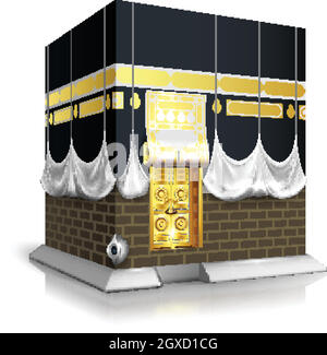 Mosque Kaaba Islamic Vector Illustration Graphic Design Stock Vector ...