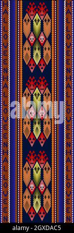 Ornament, mosaic, ethnic, folk pattern. It is made in bright, juicy, perfectly matching colors. Stock Vector