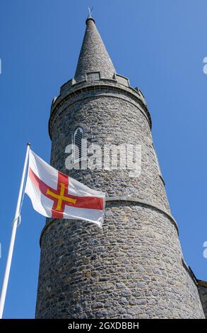 Torteval Church (the church of St Phillipe de Torteval), Guernsey, Channel Islands Stock Photo