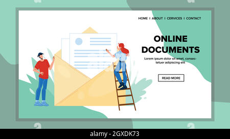 Online Documents Send Letter In Envelope Vector Stock Vector