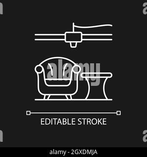 3d printed furniture design black glyph icon Stock Vector Image & Art ...