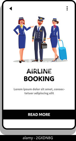Airline Booking Service For Flying Travel Vector Stock Vector