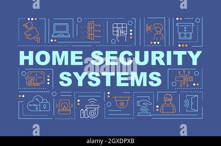 Home protection systems word concepts banner Stock Vector