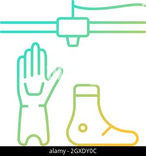 3d printed prosthetics gradient linear vector icon Stock Vector