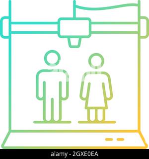 3d printed selfies gradient linear vector icon Stock Vector