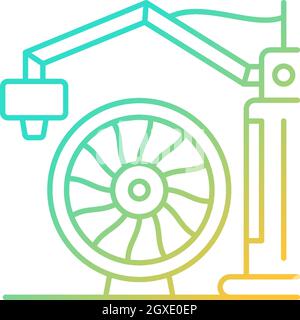 3d printing for aerospace industry gradient linear vector icon Stock Vector