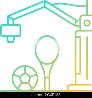 3d printed sport equipment gradient linear vector icon Stock Vector