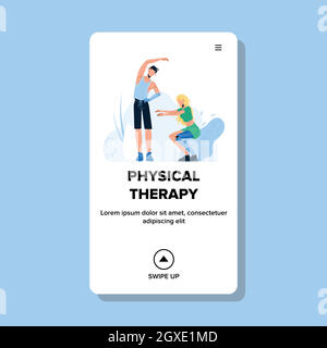 Physical Therapy After Amputation Limb Vector Illustration Stock Vector