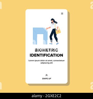Biometric Identification Security Equipment Vector flat Illustration ...