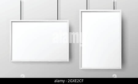 Posters Blank Promo Paper With Frame Set Vector Stock Vector