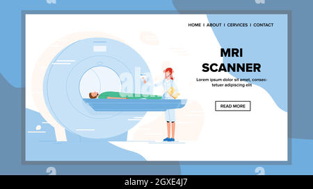 Mri Scanner For Examination Patient Health Vector Stock Vector