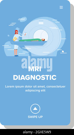 Mri Diagnostic Hospital Procedure Cabinet Vector Illustration Stock Vector