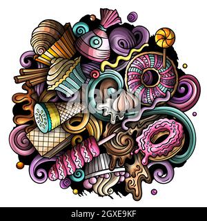 Sweet food vector doodles illustration Stock Vector Image & Art - Alamy