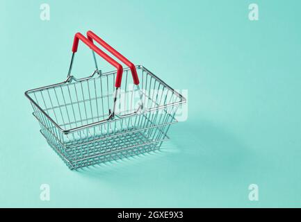 Empty shopping basket Stock Photo