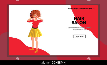 Hair Salon Professional Hairstyle Service Vector Illustration Stock Vector