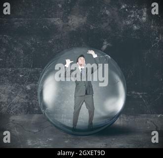 Businessman entrapped in its problems Stock Photo