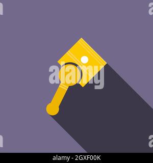 Car piston icon in flat style on a violet background Stock Photo