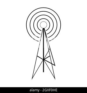 Wireless connection icon in isometric 3d style on a white background Stock Photo