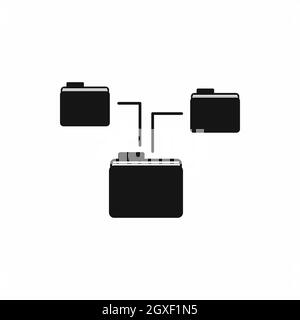 Folders structure icon in simple style isolated on white background Stock Photo