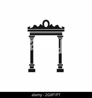 Arch icon in simple style isolated on white background Stock Photo - Alamy