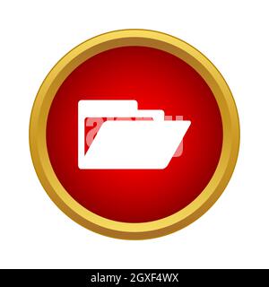 Folder icon in simple style isolated on white background Stock Photo