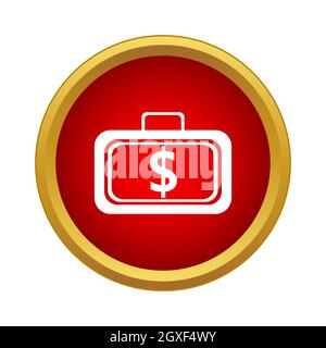Suitcase Icon in simple style isolated on white background Stock Photo