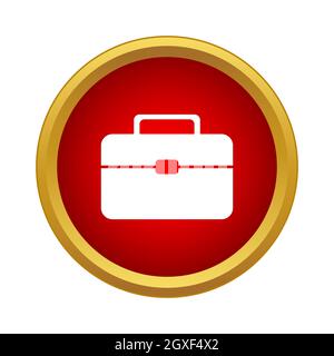 Suitcase Icon in simple style isolated on white background Stock Photo