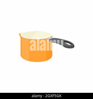 Large ladle icon in cartoon style on a white background Stock Photo