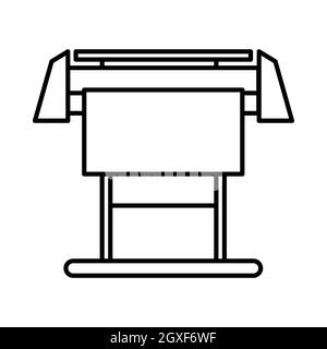 Large format inkjet printer icon in simple style isolated on white ...