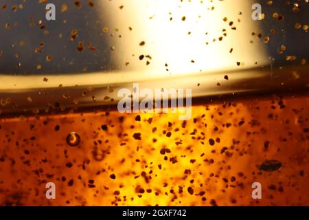 abstract golden background bubbles rare shapes different Stock Photo