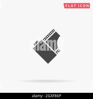 Photographic Film flat vector icon. Hand drawn style design illustrations. Stock Vector